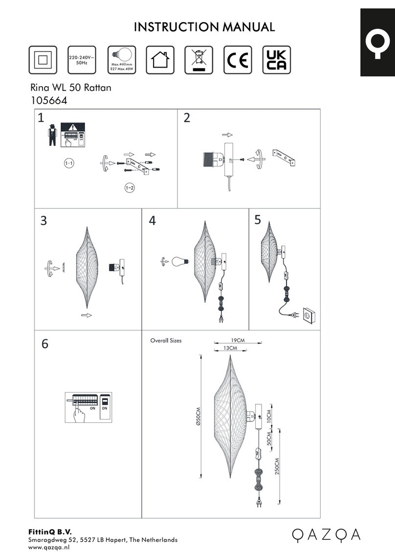 Qazqa Rina WL 50 Rattan User manual