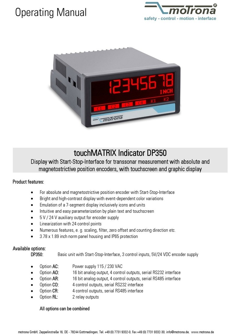 Motrona touchMATRIX DP350 User manual