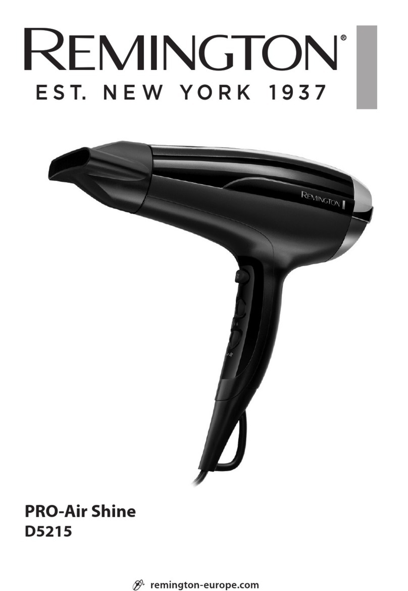 Remington PRO-Air Shine D5215 manual