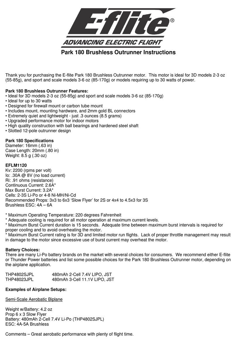 E-FLITE Park 180 instructions