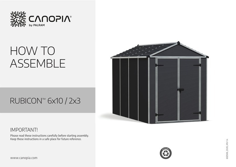Palram CANOPIA RUBICON 6x10 / 2x3 How to assemble