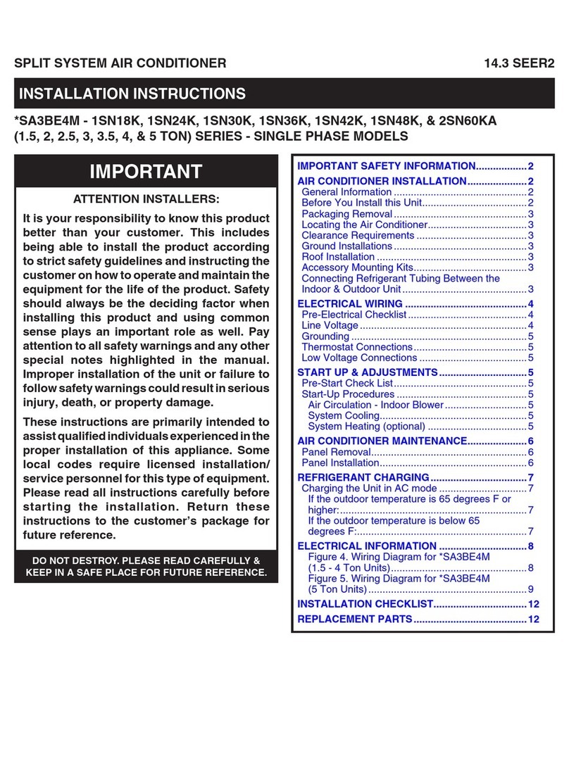 Nortek SA3BE4M-1SN18K Series User manual