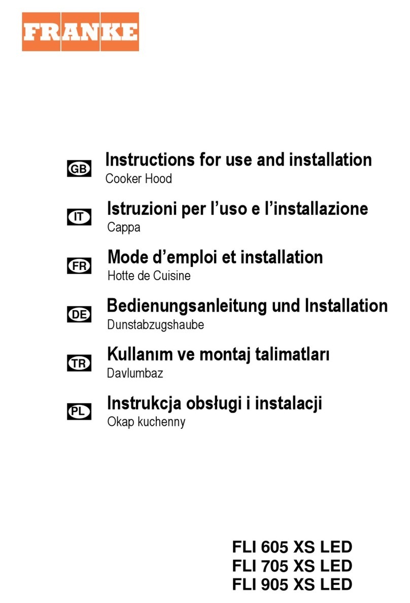 Franke FLI 605 XS LED Operation manual