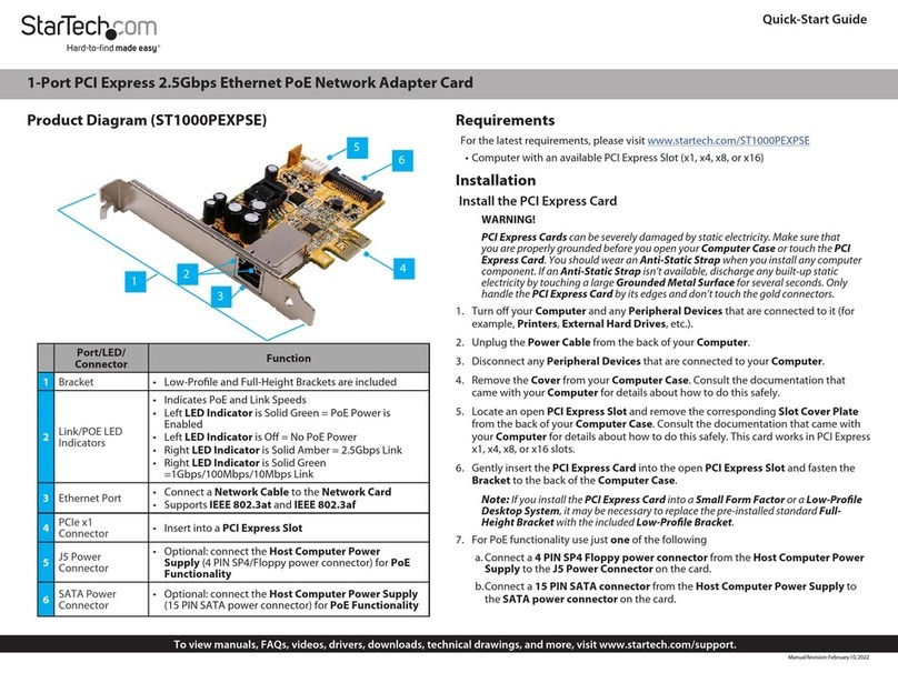 StarTech.com ST1000PEXPSE User manual