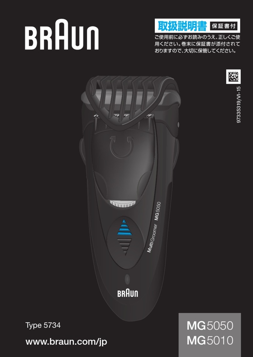 Braun MG5050 User manual Braun MG5050 User manual