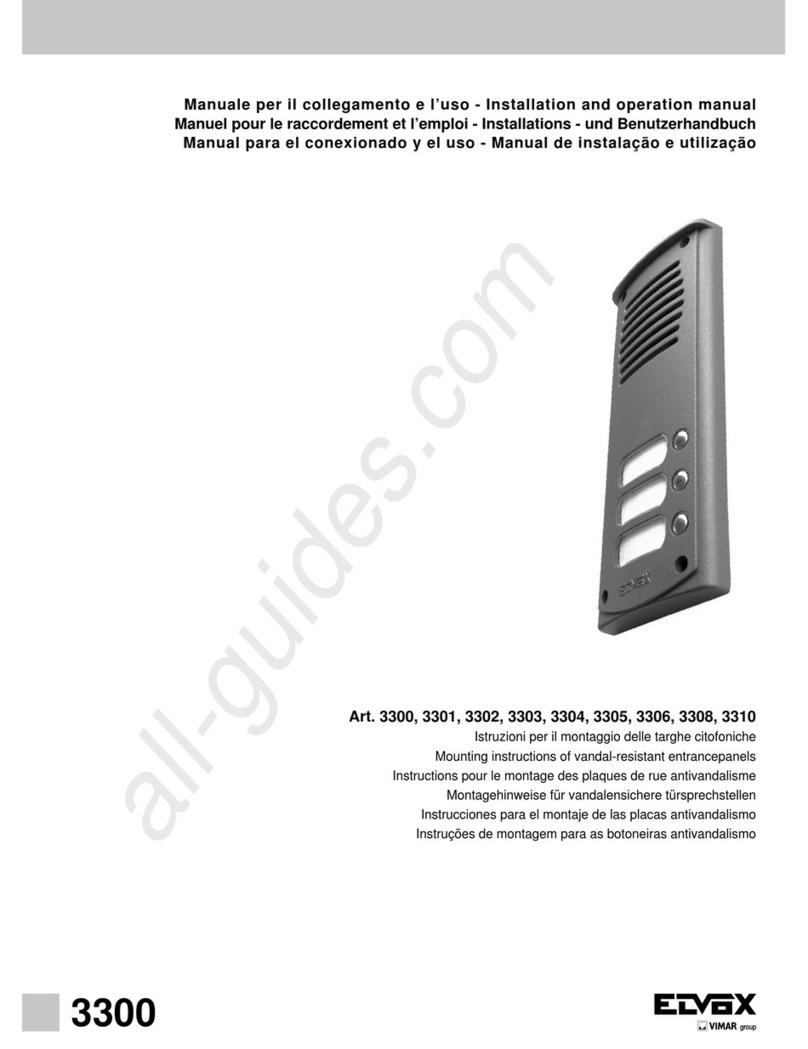 Vimar Elvox 3301 User manual