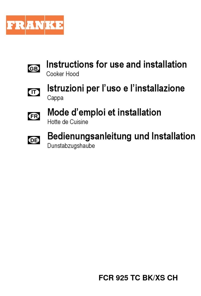 Franke FCR 925 TC Operation manual