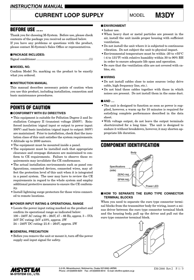 M-system M3DY User manual