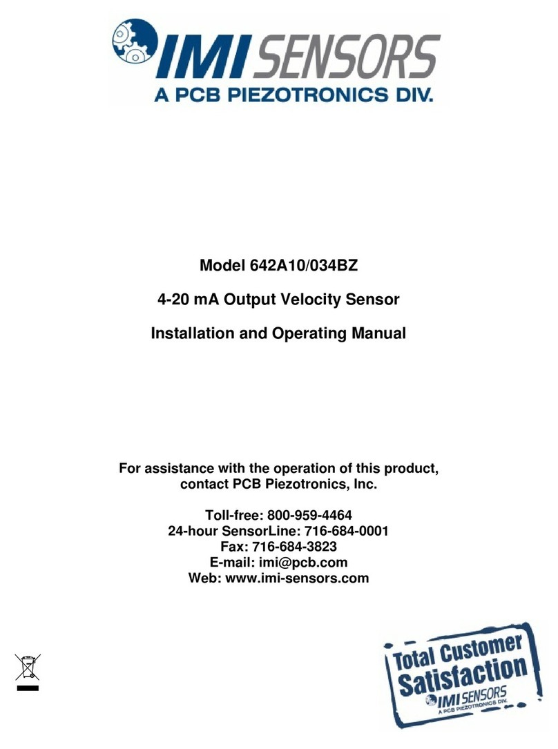 PCB Piezotronics IMI SENSORS 642A10/034BZ Installation and operating manual