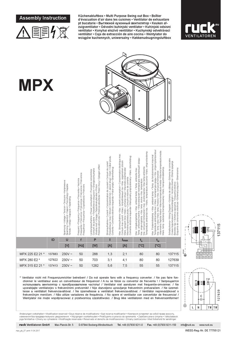 Ruck Ventilatoren MPX Series Assembly instruction