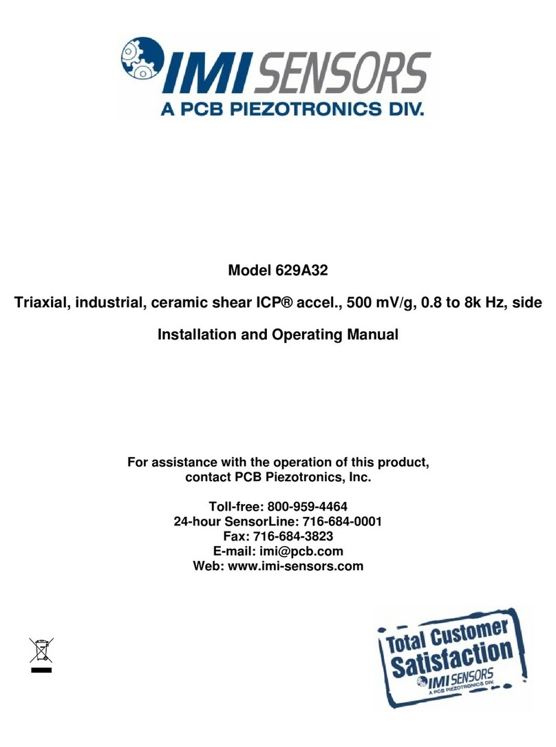 PCB Piezotronics IMI SENSORS 629A32 Installation and operating manual PCB Piezotronics IMI SENSORS 629A32 Installation and operating manual