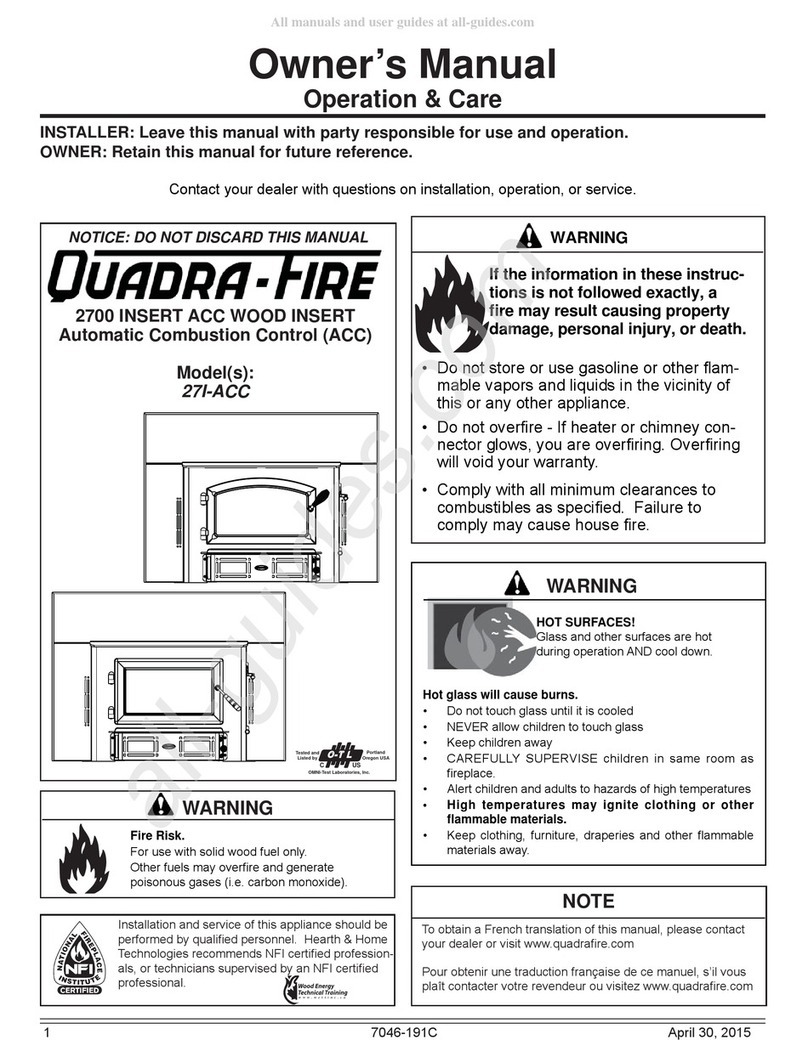 Hearth and Home Technologies Quadra-Fire 27I-ACC owner's manual