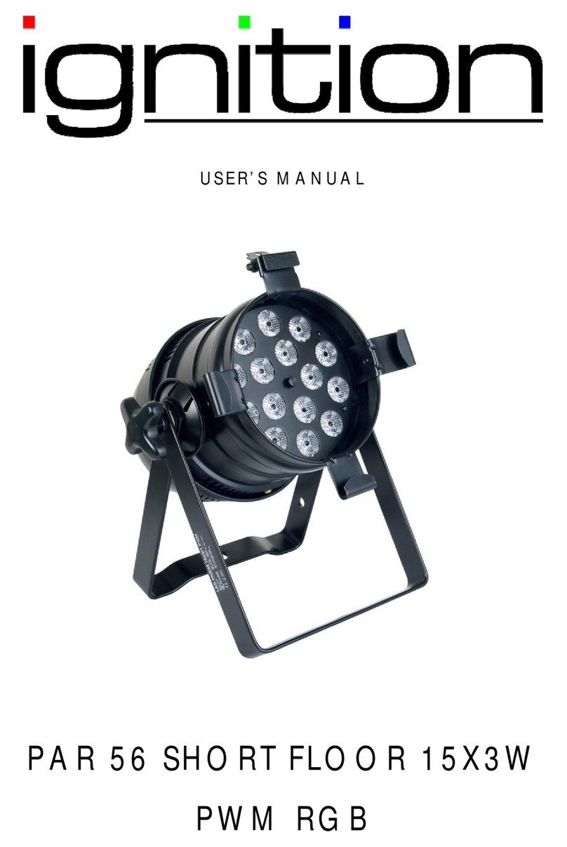 Ignition PAR 56 SHORT FLOOR 15X3W PWM RGB user manual