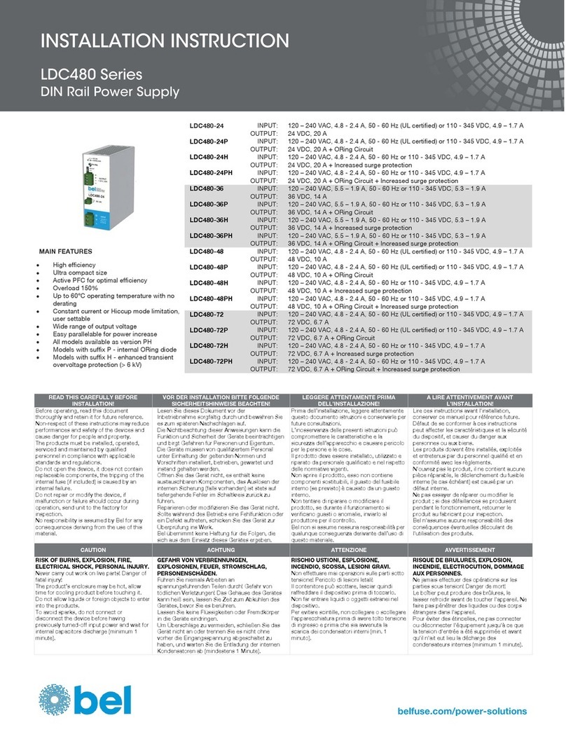 BEL LDC480 Series Installation instruction