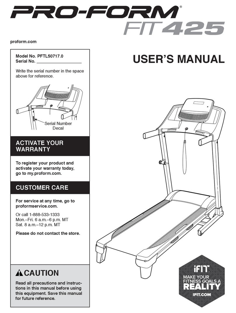 Pro-Form FIT 425 User manual