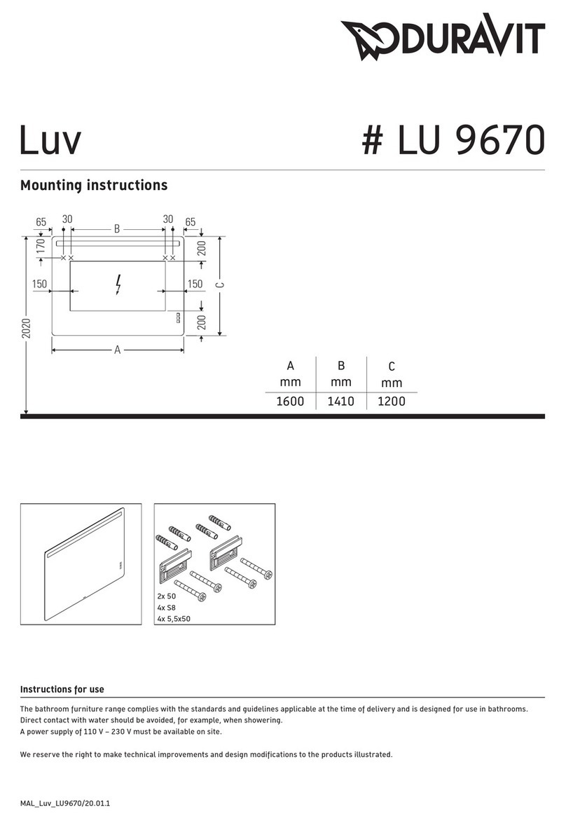 DURAVIT Luv LU 9670 User manual