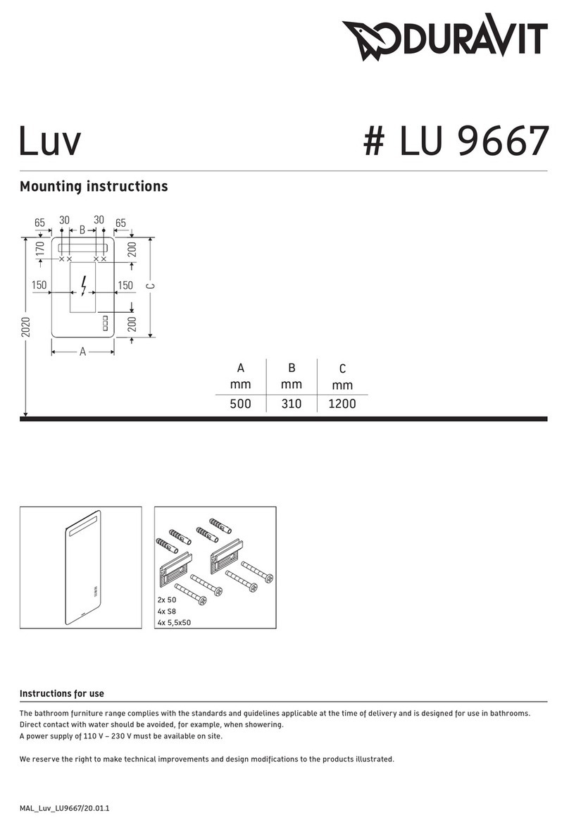 DURAVIT Luv LU 9667 Mounting instructions DURAVIT Luv LU 9667 Mounting instructions