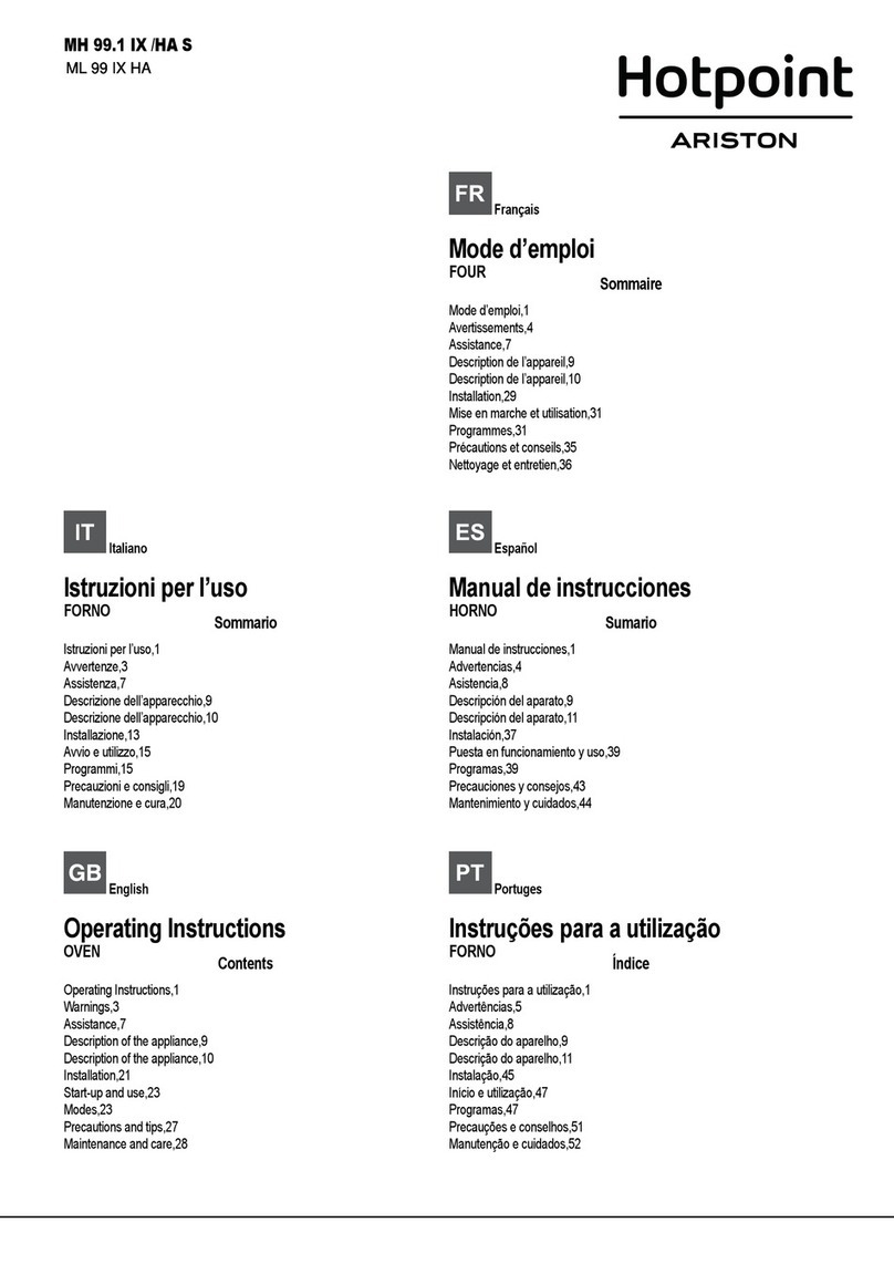 Hotpoint Ariston MH 99.1 IX/HA operating instructions
