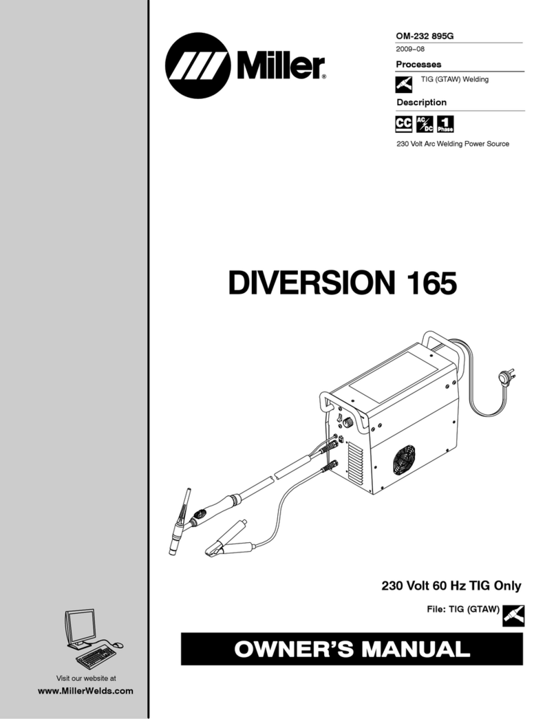 Miller DIVERSION 165 owner's manual Miller DIVERSION 165 owner's manual