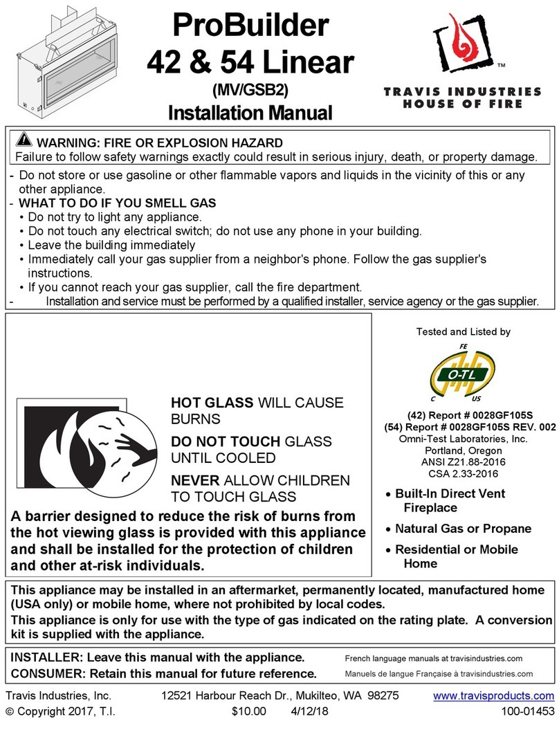 Travis Industries ProBuilder 54 Linear installation manual Travis Industries ProBuilder 54 Linear installation manual