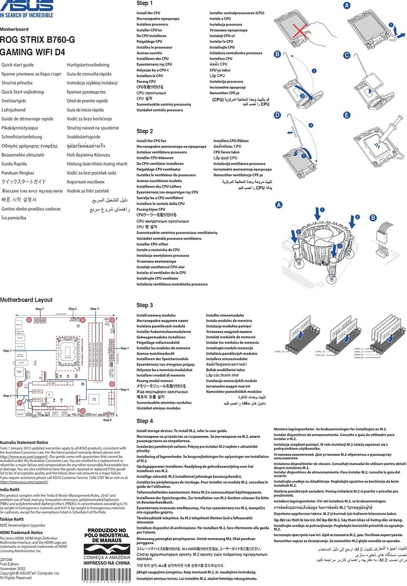 Asus ROG STRIX B760-G GAMING WIFI D4 User manual