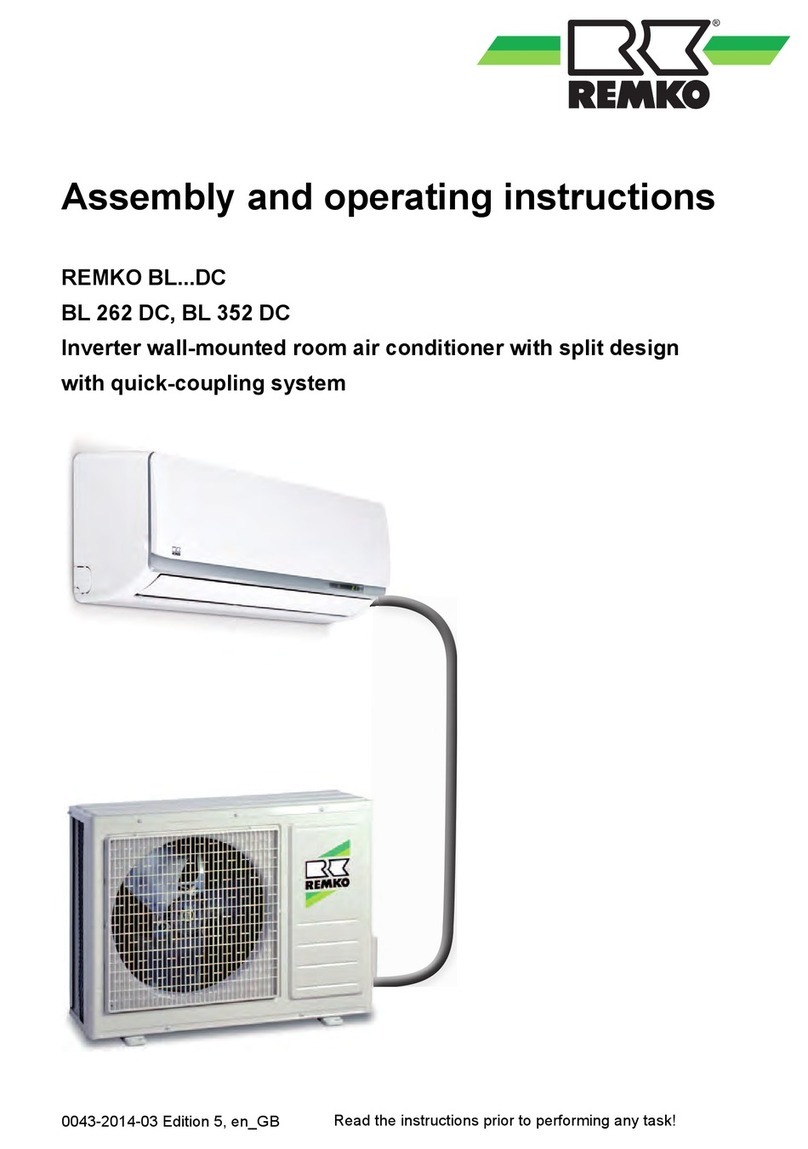 REMKO BL DC Series Installation and operating instructions