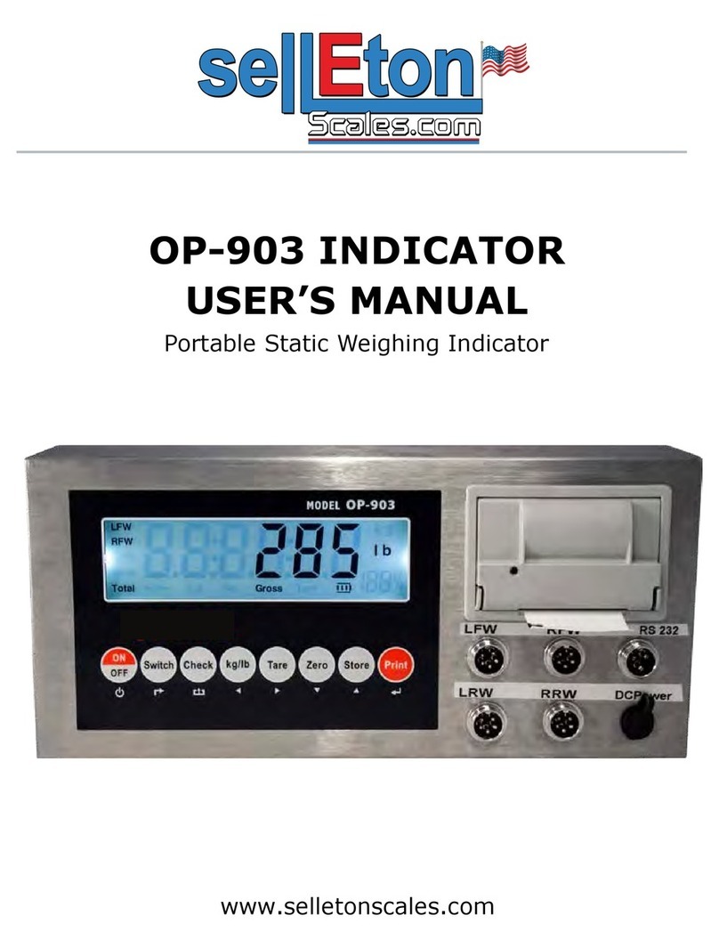 SellEton Scales OP-903 user manual