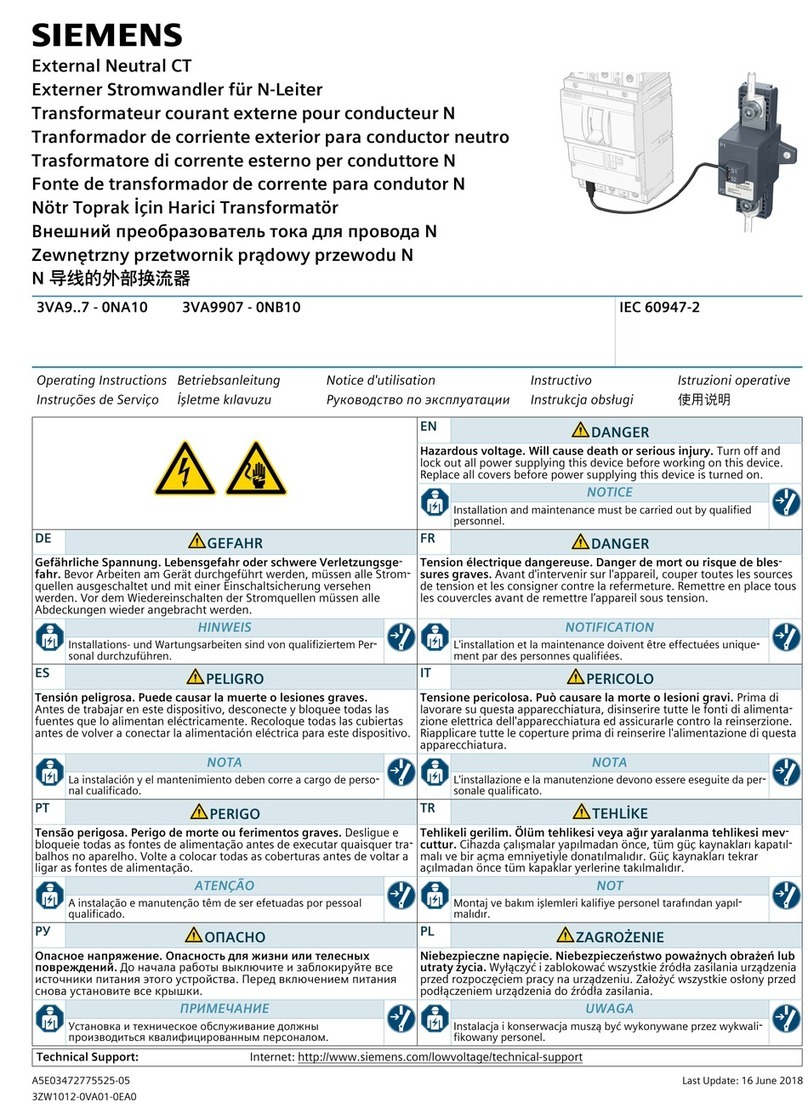 Siemens 3VA9 7-0NA10 Series User manual Siemens 3VA9 7-0NA10 Series User manual