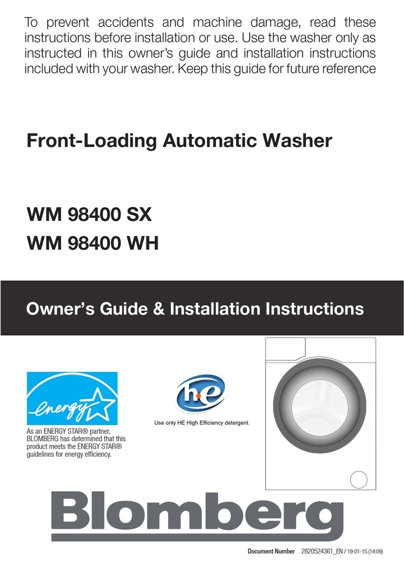 Blomberg WM 98400 WH User manual Blomberg WM 98400 WH User manual