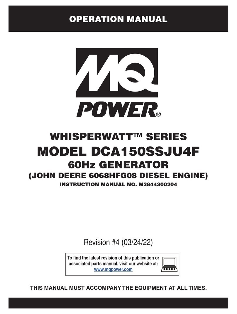 MQ Power WHISPERWATT DCA150SSJU4F Operation manual MQ Power WHISPERWATT DCA150SSJU4F Operation manual