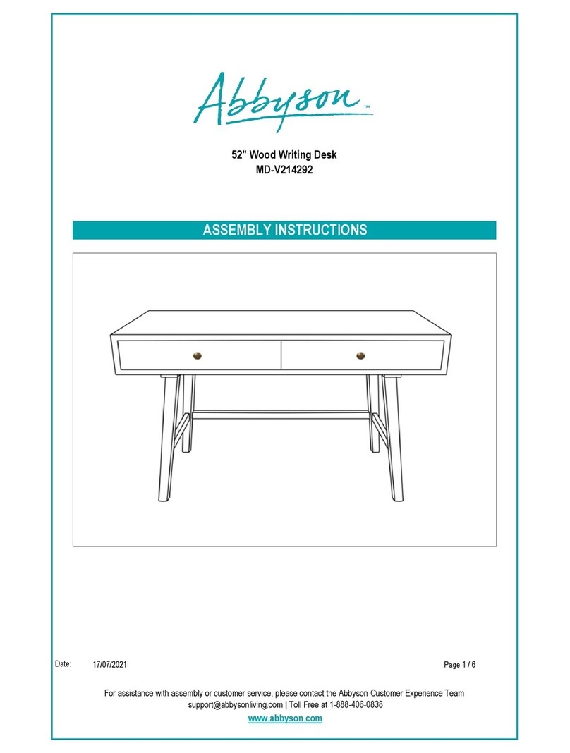 Abbyson MD-V214292 Assembly instructions Abbyson MD-V214292 Assembly instructions