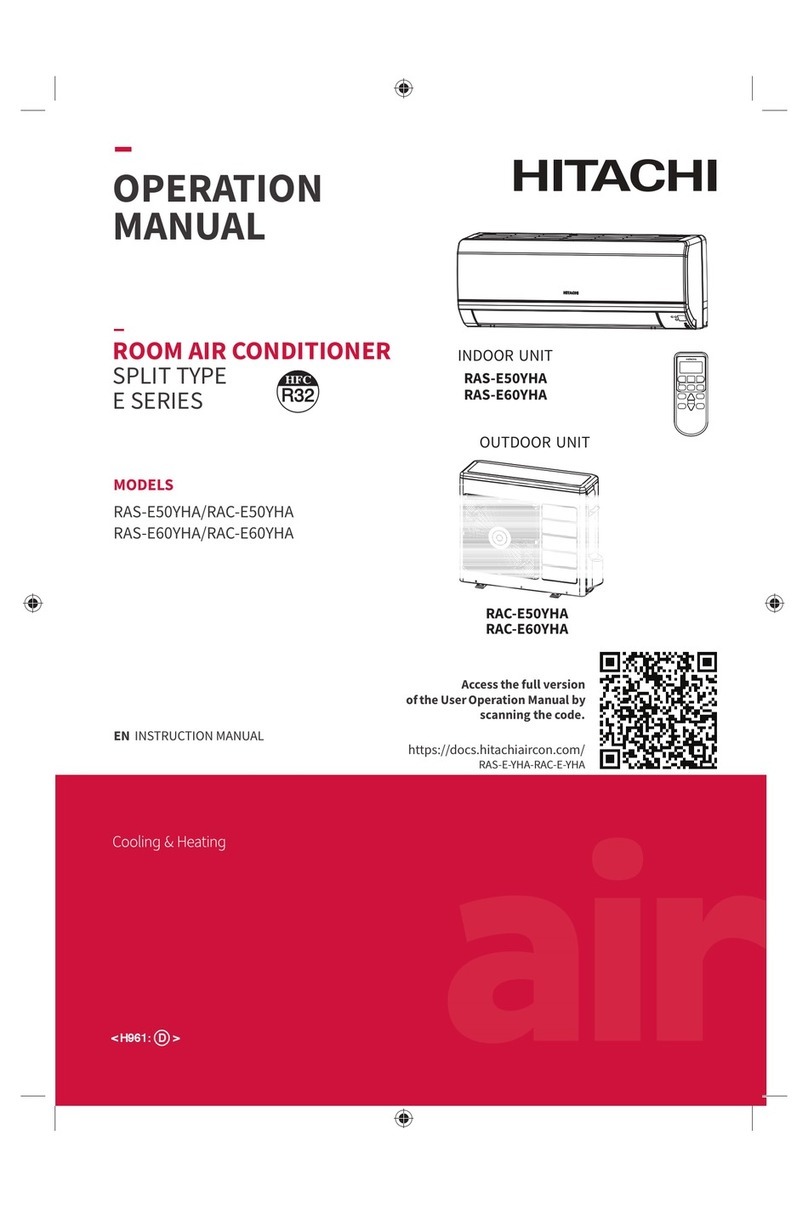 Hitachi RAS-E50YHA User manual