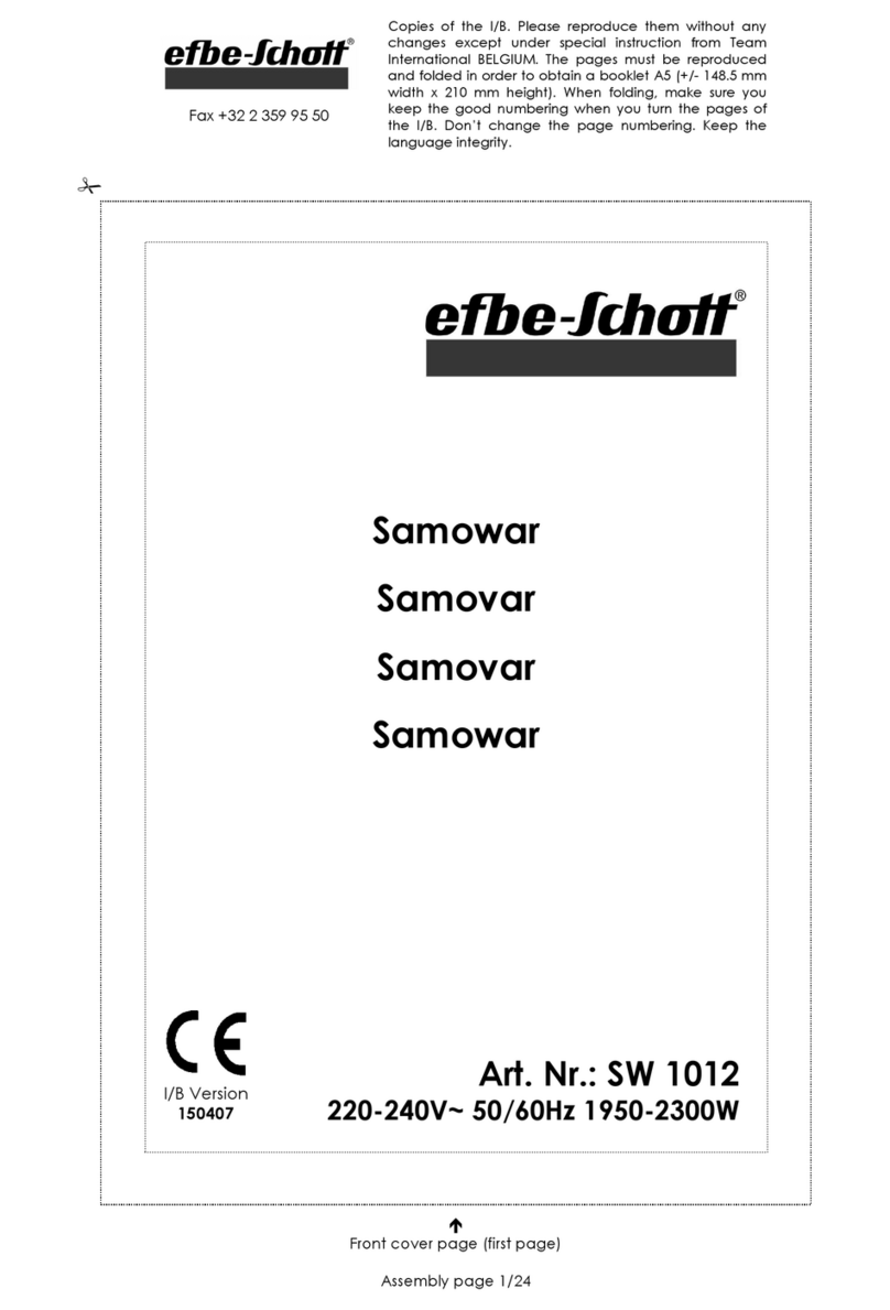 EFBE-SCHOTT SW 1012 manual
