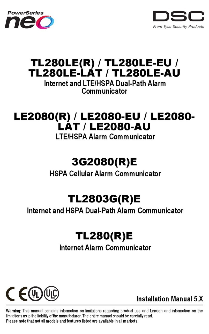 DSC TL280LE-LAT instruction manual