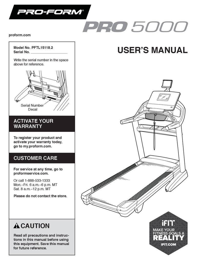 Pro-Form PRO 5000 PFTL15118.2 User manual Pro-Form PRO 5000 PFTL15118.2 User manual