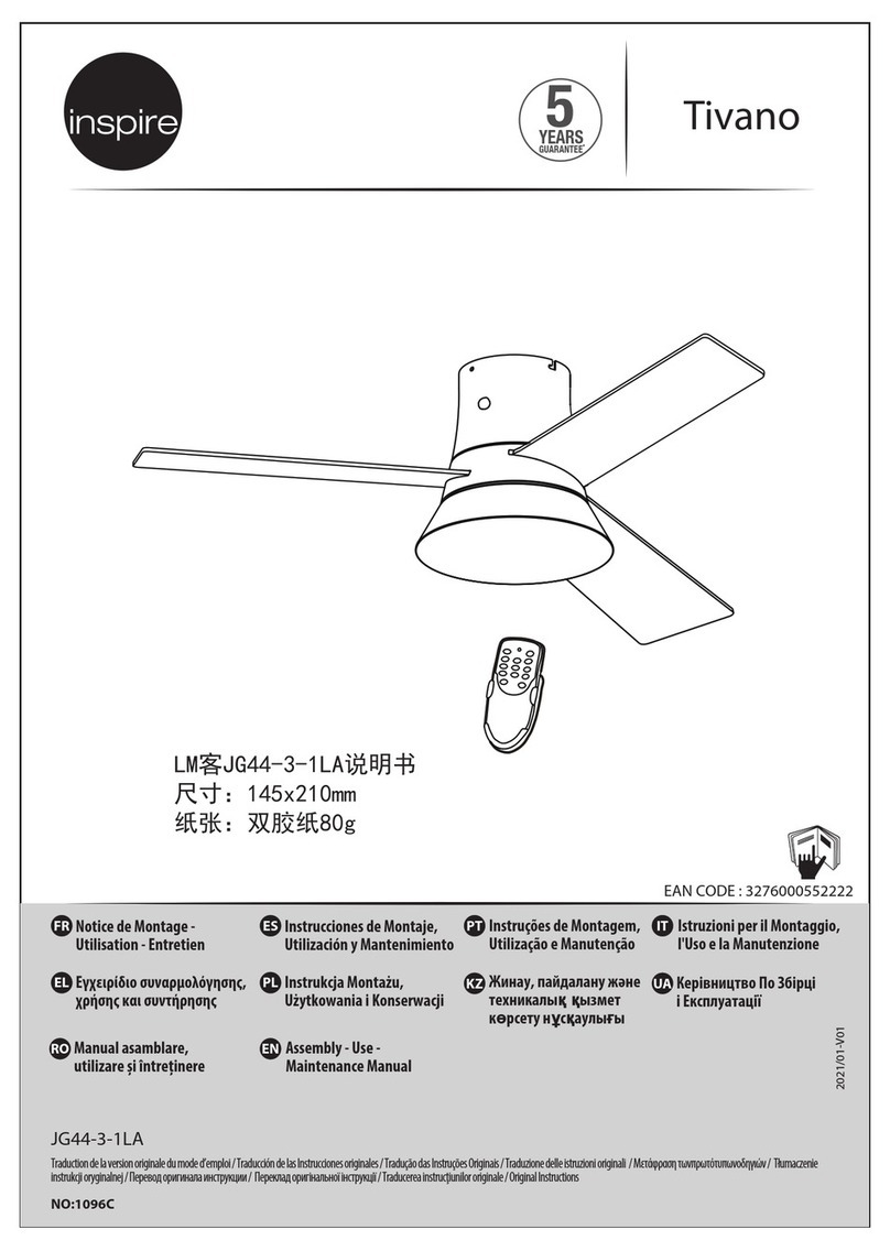 Inspire Tivano JG44-3-1LA Assembly, Use, Maintenance Manual Inspire Tivano JG44-3-1LA Assembly, Use, Maintenance Manual