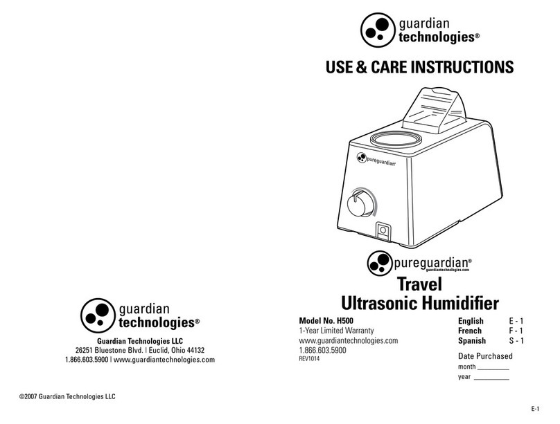Guardian H500 Use & care instructions