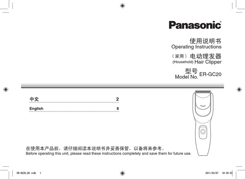 Panasonic ER?GC20 User manual