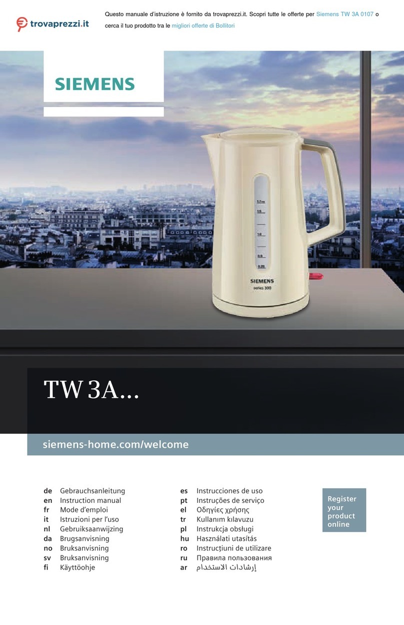 Siemens TW3A Series User manual Siemens TW3A Series User manual