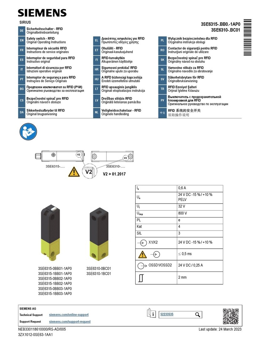 Siemens SIRIUS 3SE6315 BB0 Series User manual