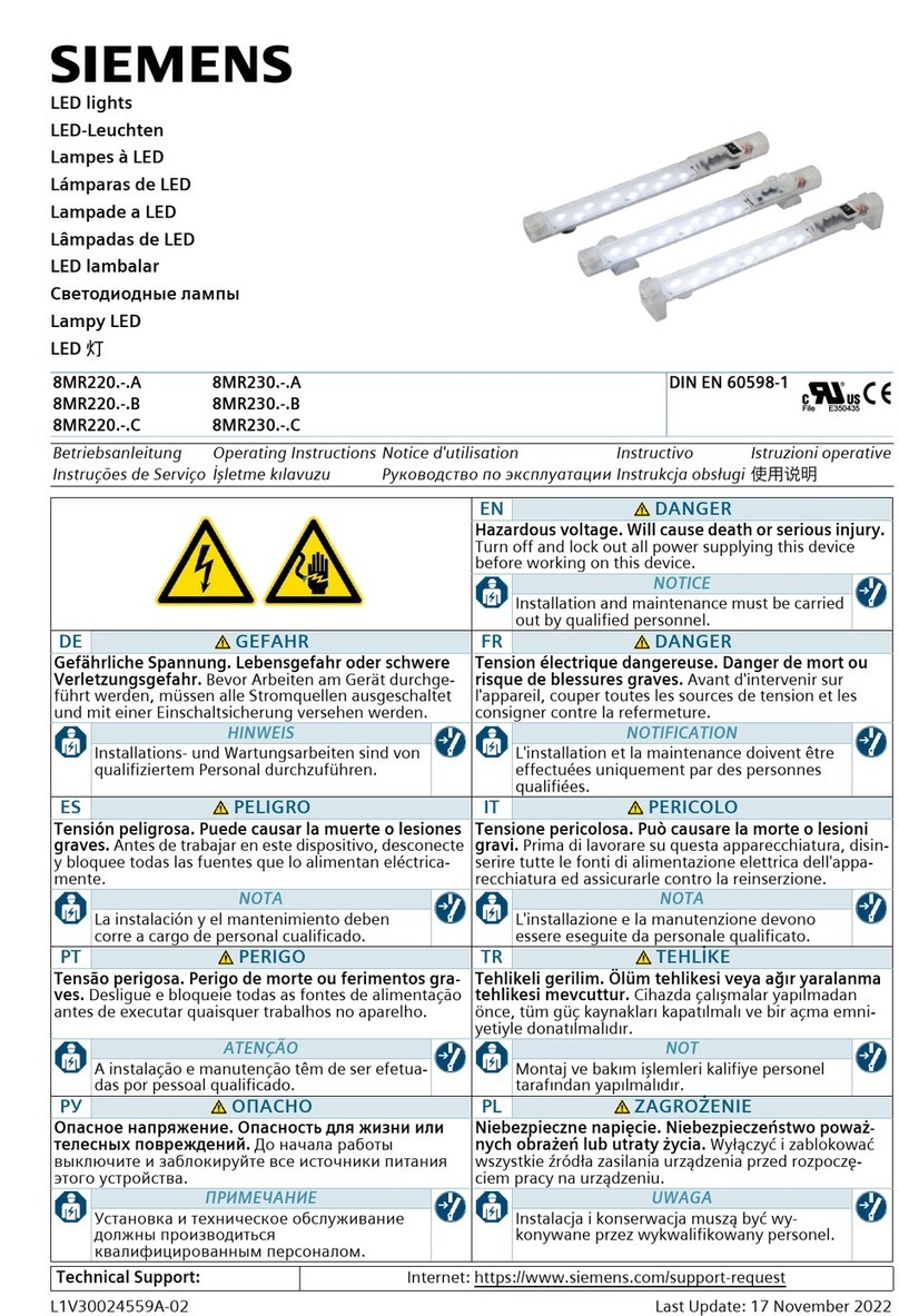 Siemens 8MR220 A Series quick start guide