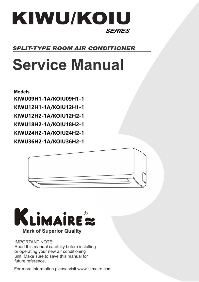 Klimaire KIWU09H1-1A User manual