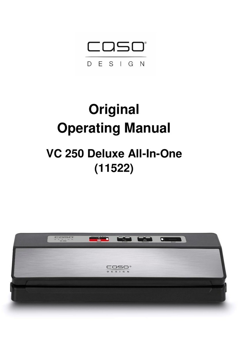 CASO DESIGN VC 250 Deluxe All-In-One Installation instructions