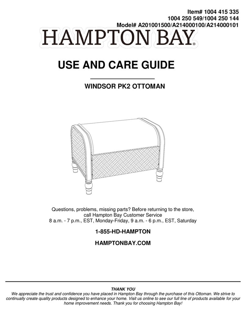 HAMPTON BAY WINDSOR PK2 OTTOMAN User manual