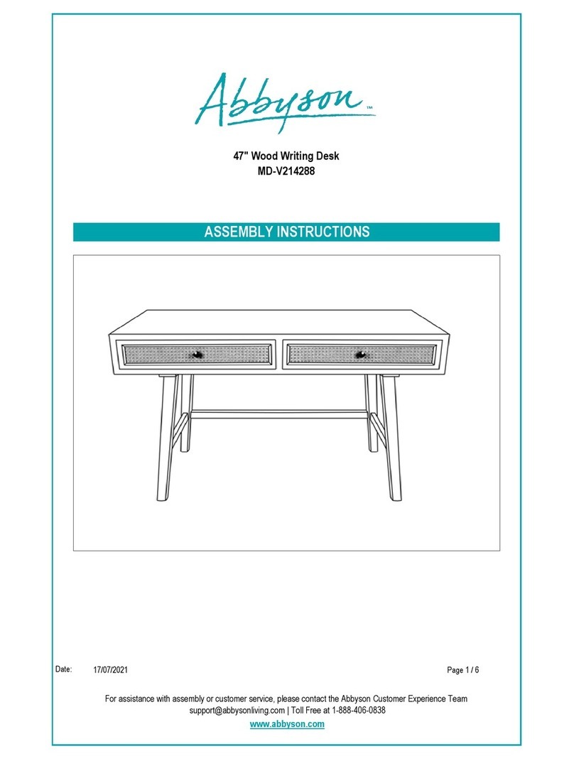 Abbyson MD-V214288 User manual Abbyson MD-V214288 User manual