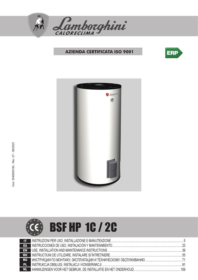 Lamborghini Caloreclima BSF HP 1C Use, installation and maintenance instructions