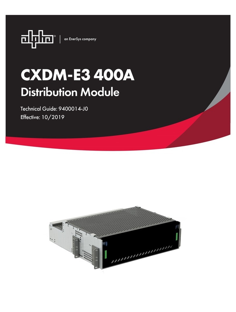 EnerSys alpha CXDM-E3 400A manual
