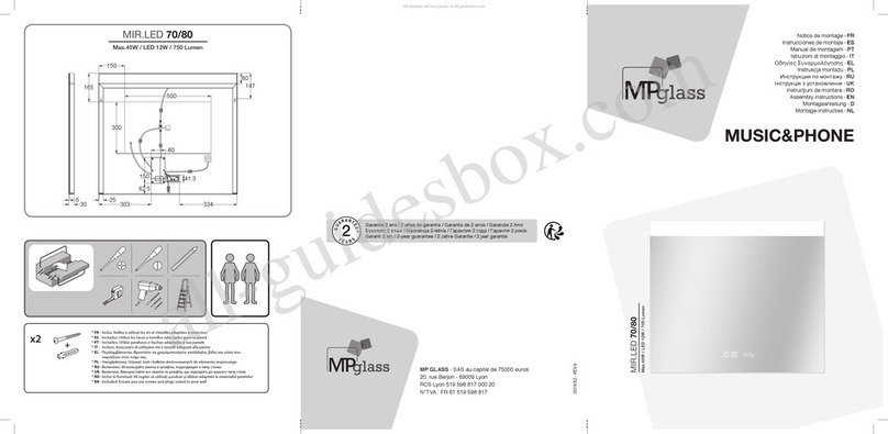 MP GLASS MUSIC&PHONE MIR.LED 70 Assembly instructions MP GLASS MUSIC&PHONE MIR.LED 70 Assembly instructions