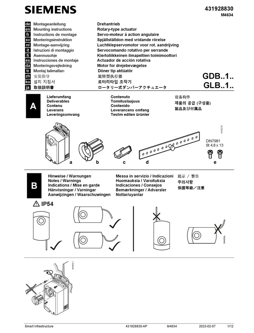 Siemens GDB 1 Series User manual