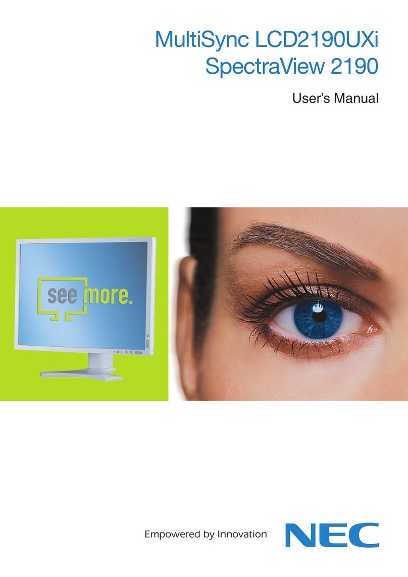 NEC LCD2190UXI - MultiSync - 21.3" LCD Monitor User manual